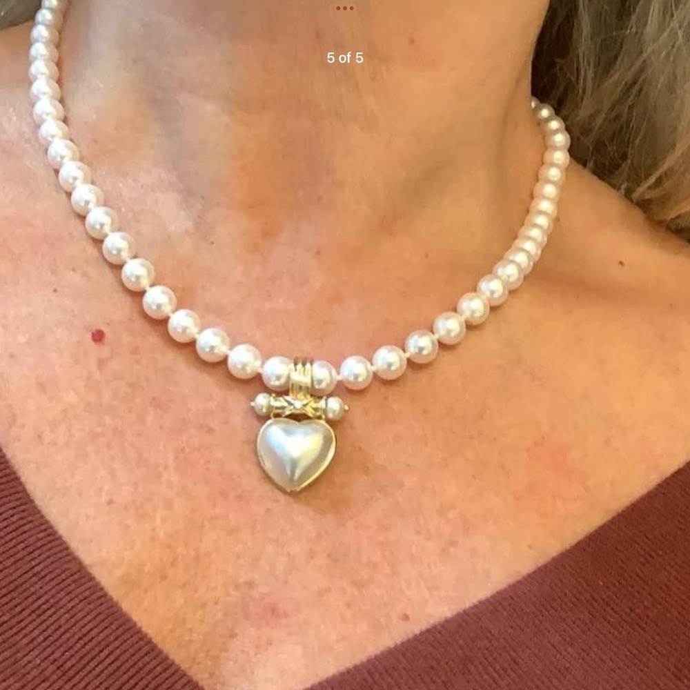 Vintage gold and Mabe pearl enhancer